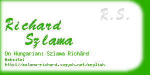 richard szlama business card