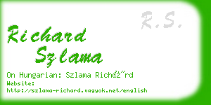 richard szlama business card